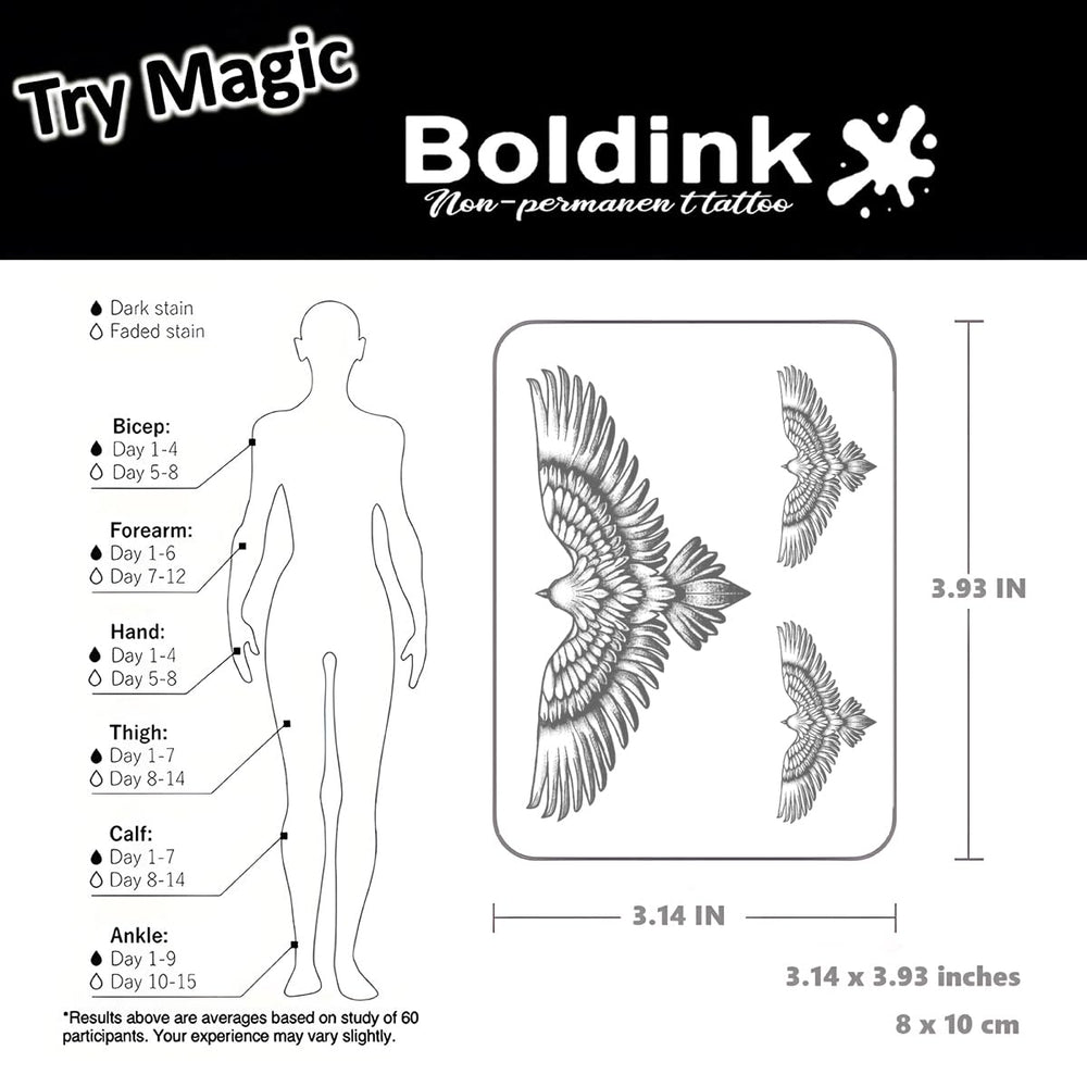 Boldink 30-second application demonstrates fast, mess-free wear.