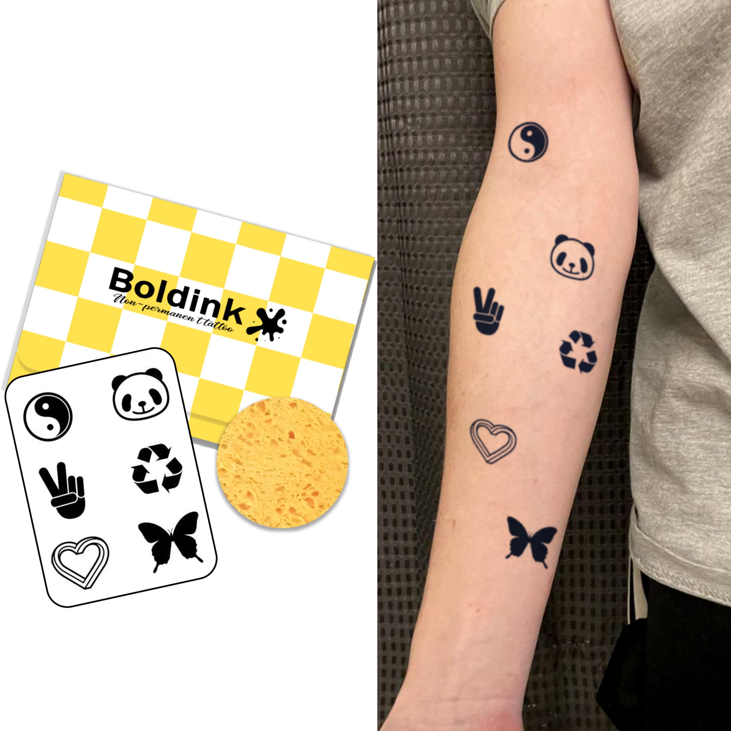 Boldink mini pattern7 pack ready to apply for stylish temporary ink