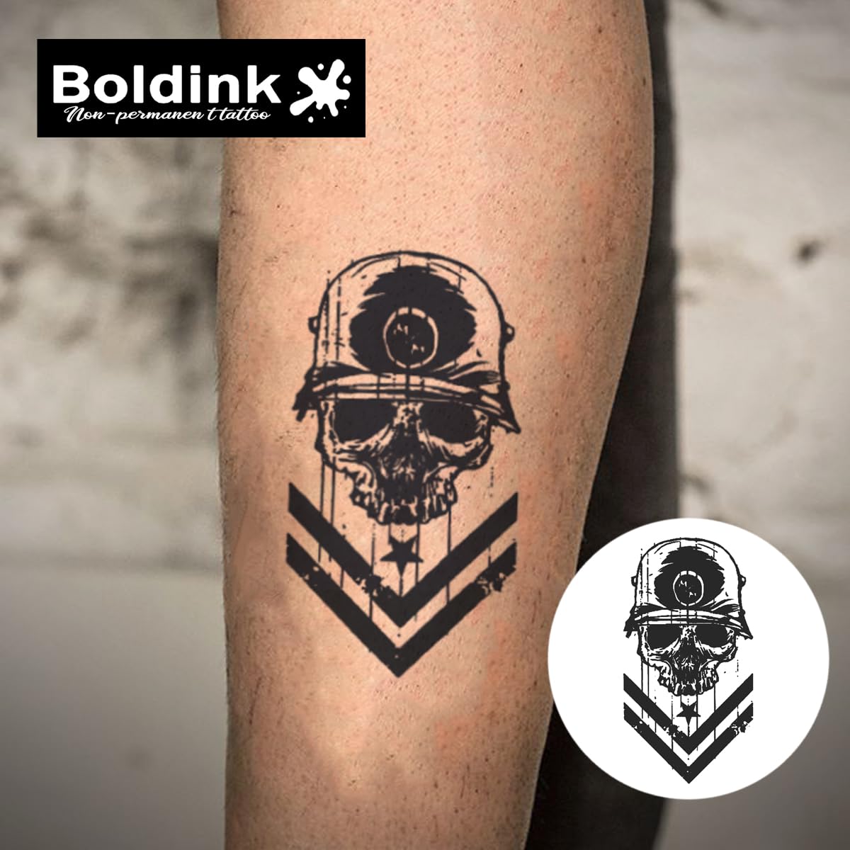 Boldink waterproof tattoo with friction resistance for all-day wear