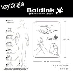 Boldink tattoos are waterproof and wear-resistant for festivals and parties.