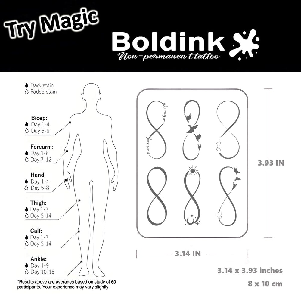 Boldink tattoos are waterproof for festivals and outdoor use.