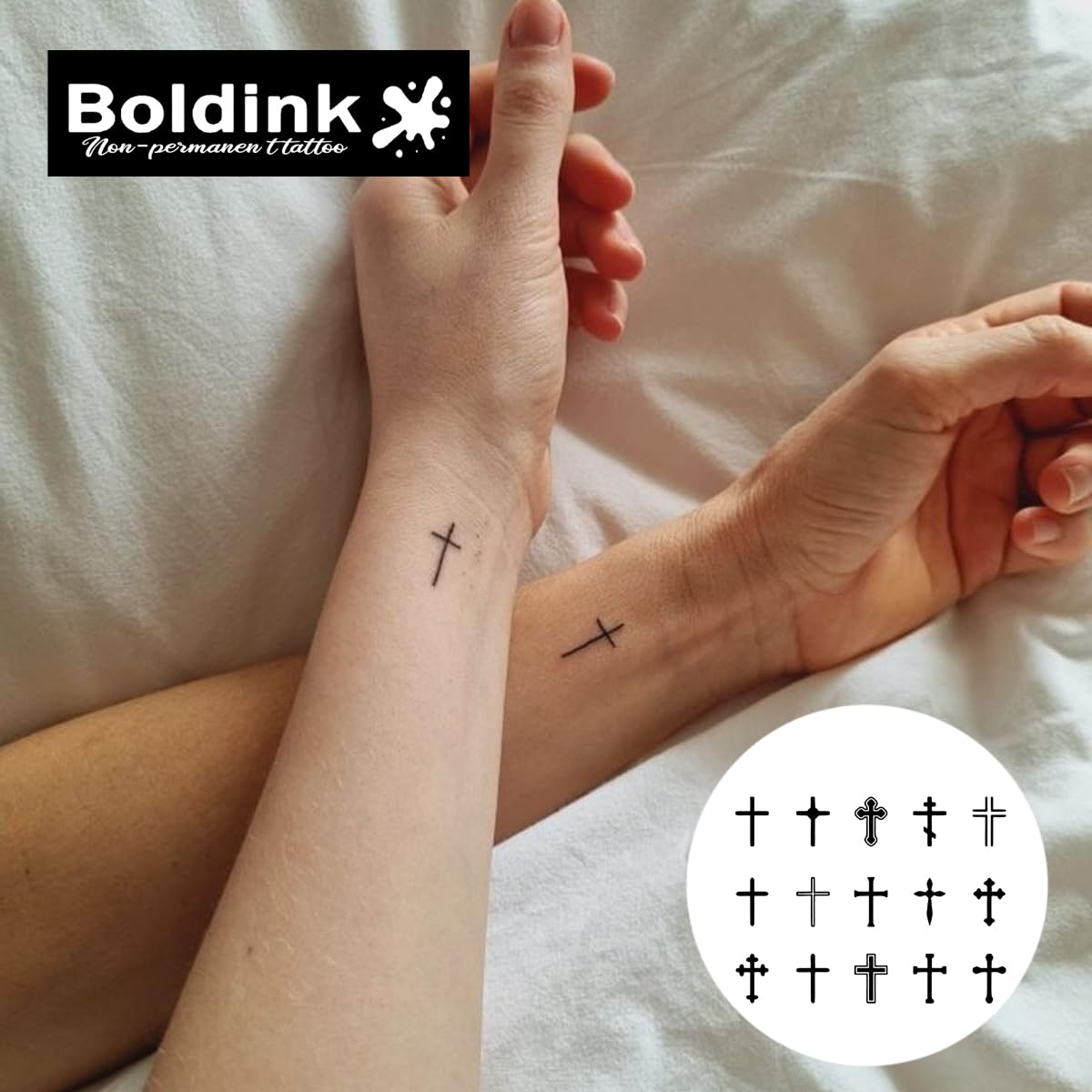 Boldink tattoo being applied, waterproof and durable.