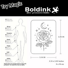 Boldink waterproof and wear-resistant tattoo ideal for festivals and daily wear.