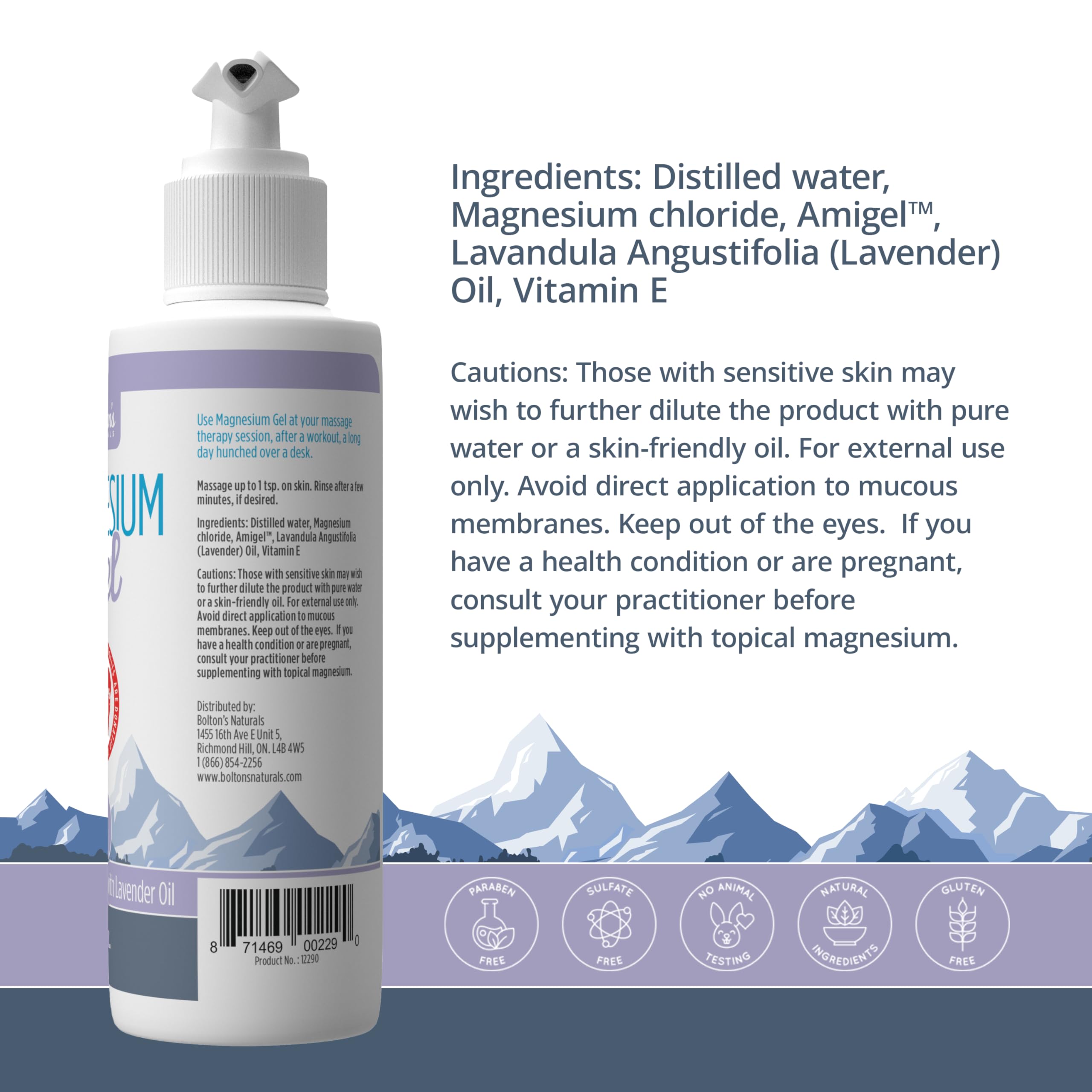 Close-up of lavender scented magnesium gel texture