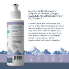 Close-up of lavender scented magnesium gel texture