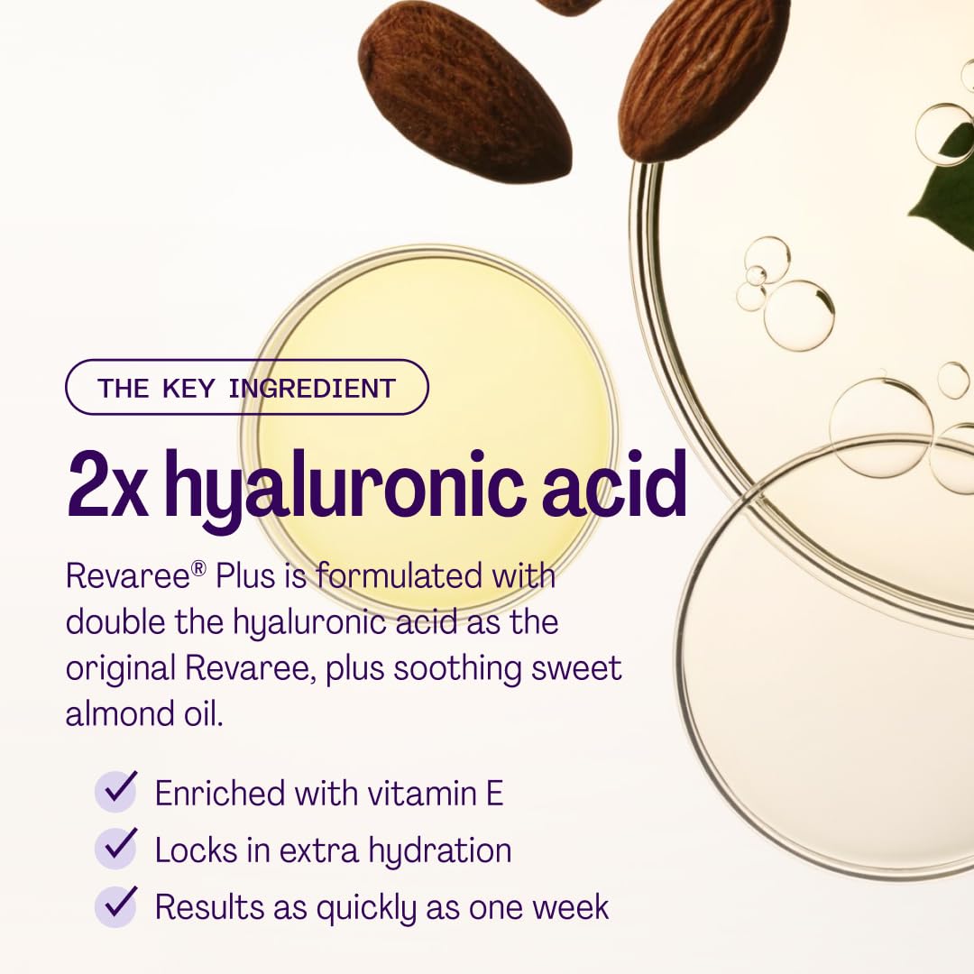 Bonafide Revaree Plus almond oil close-up emphasizes soothing moisture.