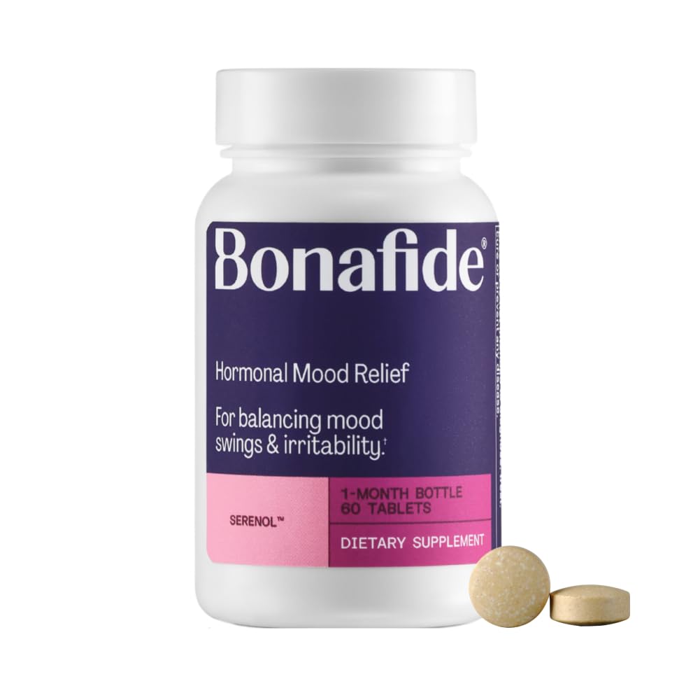 Bonafide Serenol bottle front view signaling mood support and hormone balance