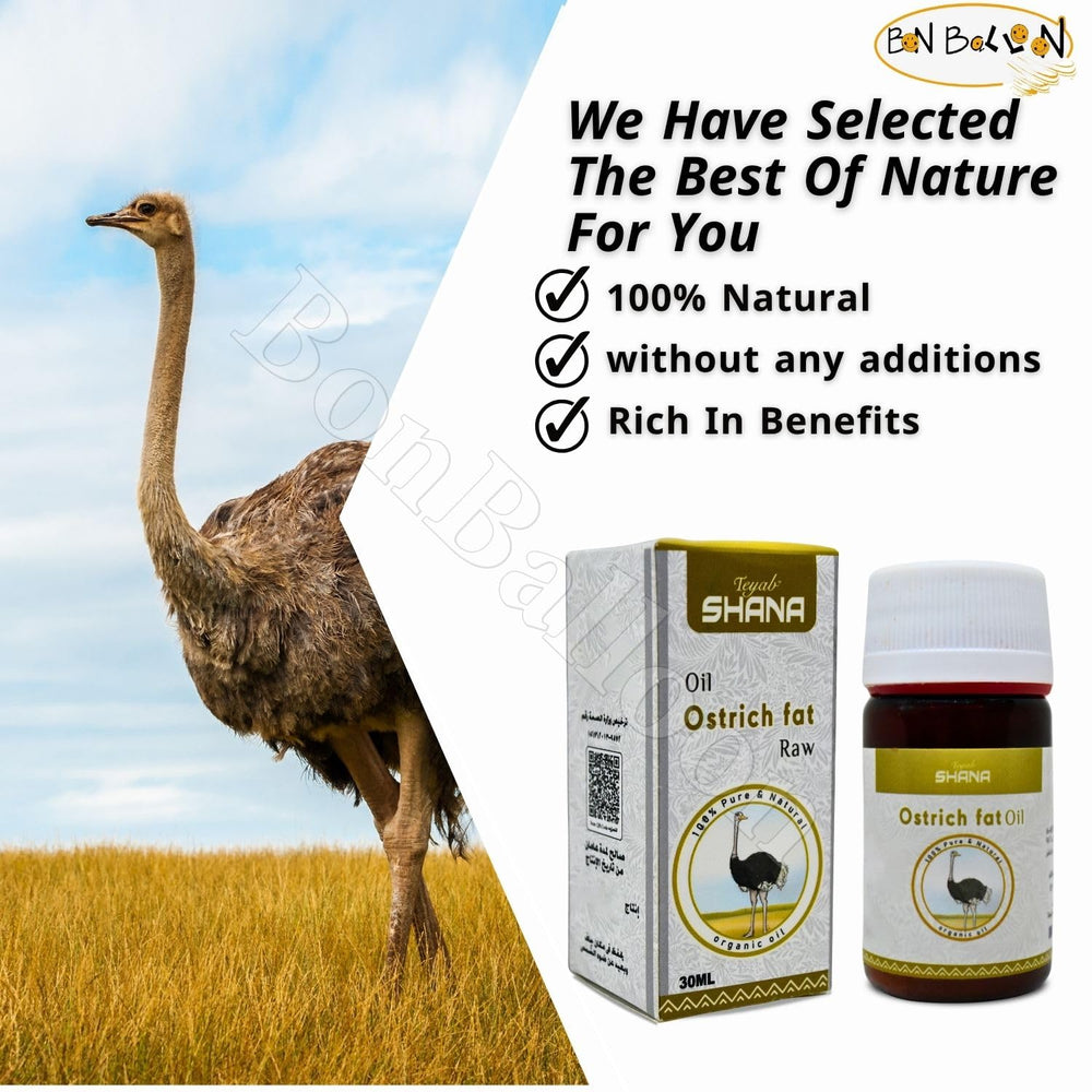 Shana Ostrich Oil packaging 30 ml for on-the-go use