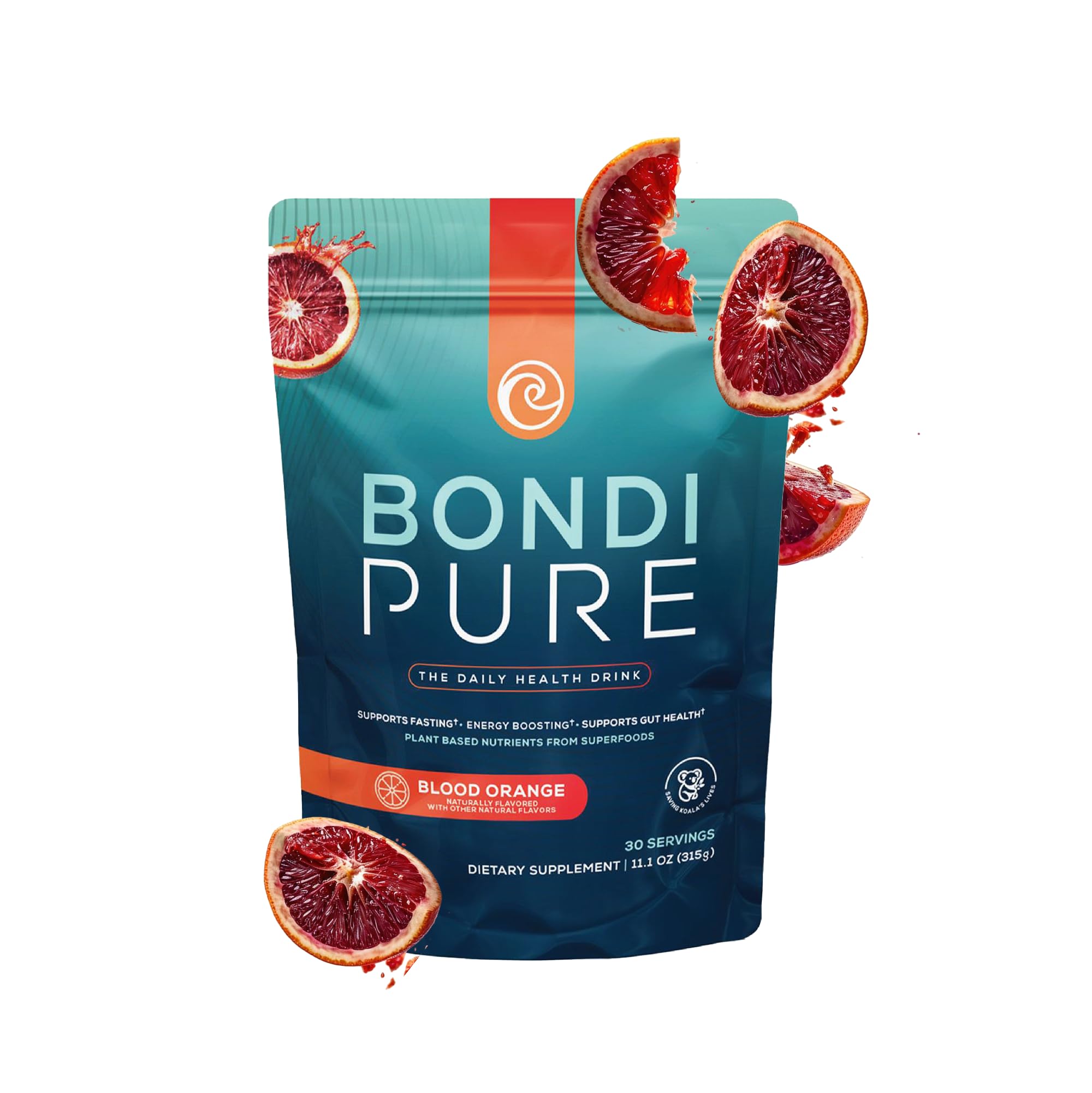 Bondi Pure Blood Orange front label