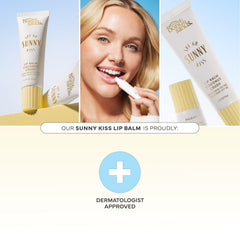 Bondi Sands Sunny Kiss lip balm close-up application scene highlighting nourishment.