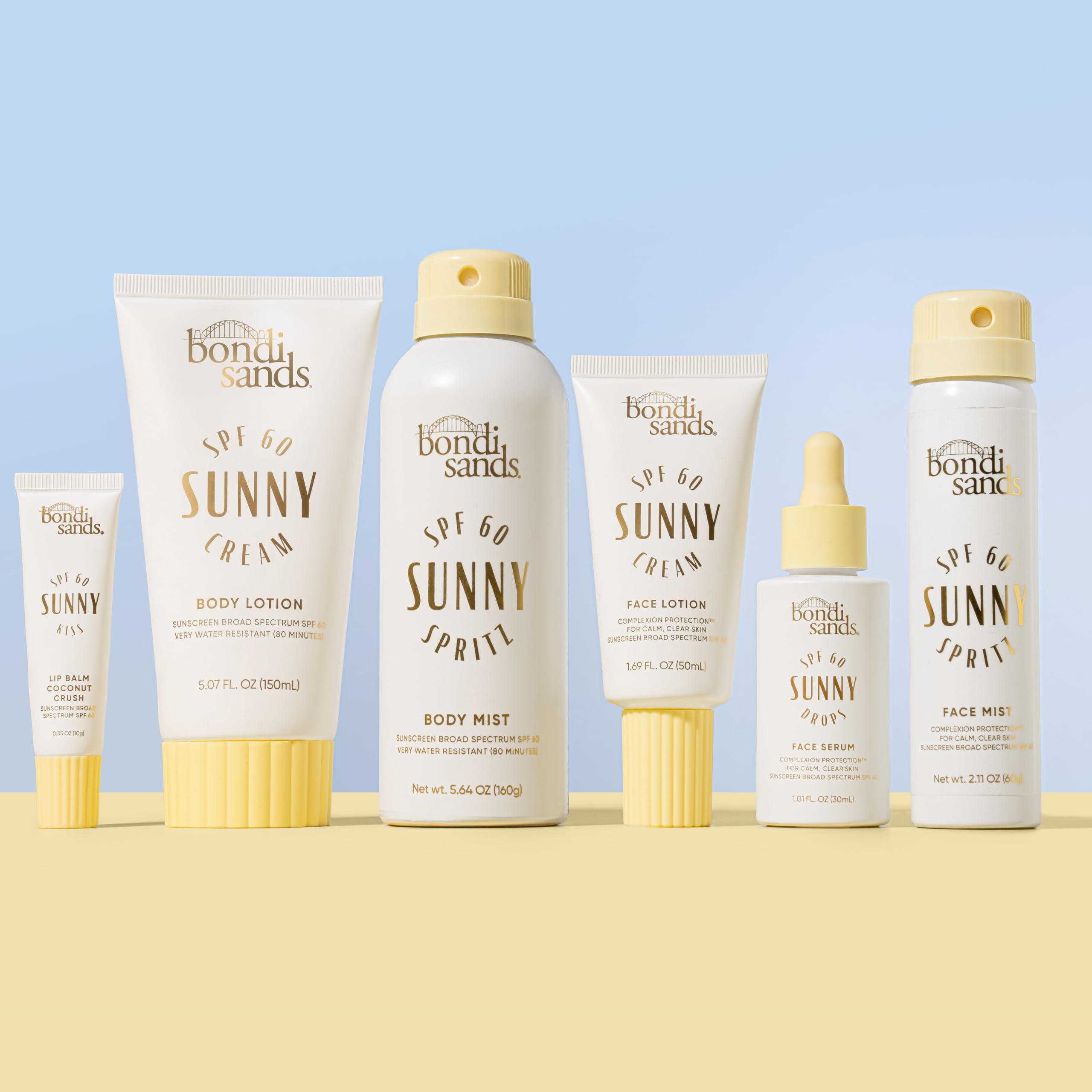 Bondi Sands Sunny Kiss SPF 60 packaging shot showcases nourishing formula.