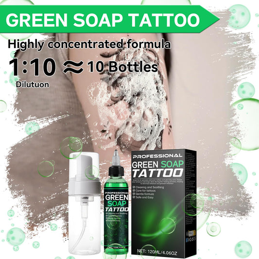 Bondtech Jabón Verde Tattoo: fórmula concentrada para dilución fácil y limpieza eficiente