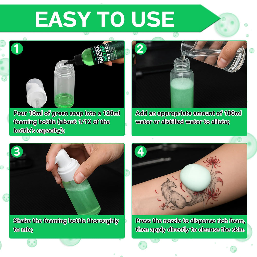 Bondtech Jabón Verde Tattoo: cuidado de piercings con limpieza suave