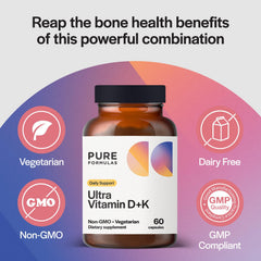 Bone health and calcium absorption with D3 K2