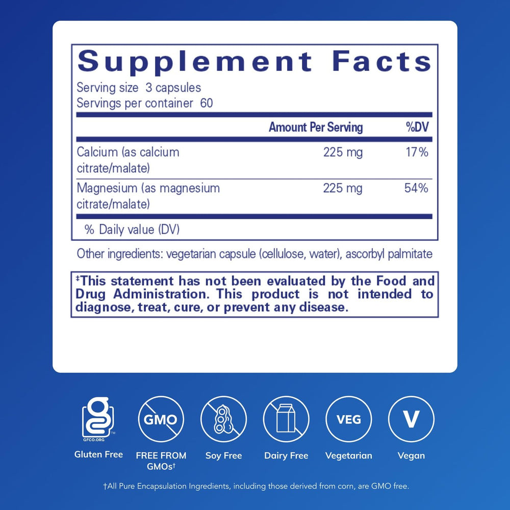 Calcium and magnesium supporting bone health