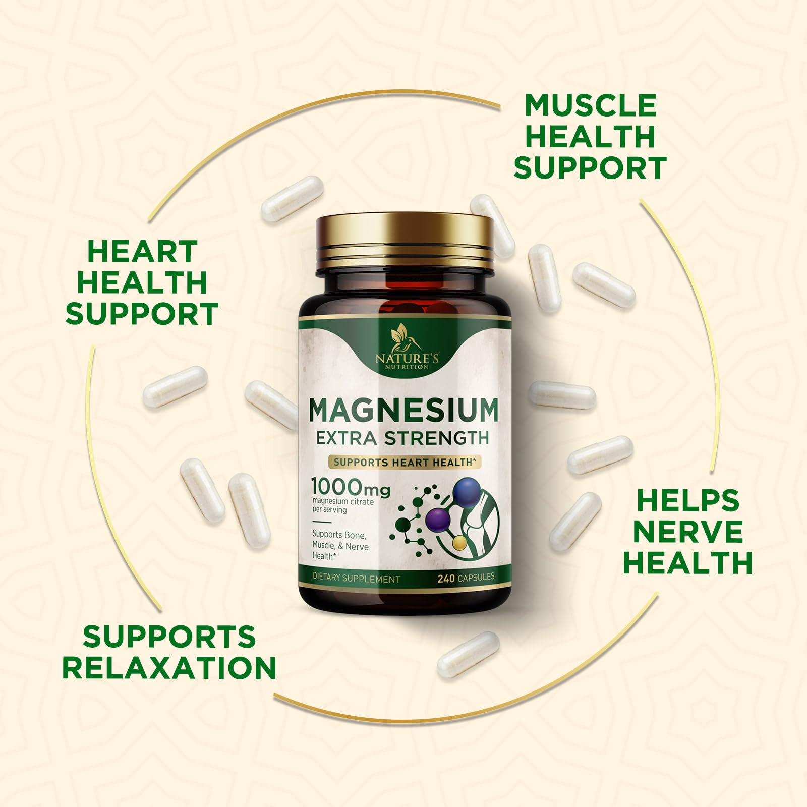 Illustration representing bone health benefits of magnesium