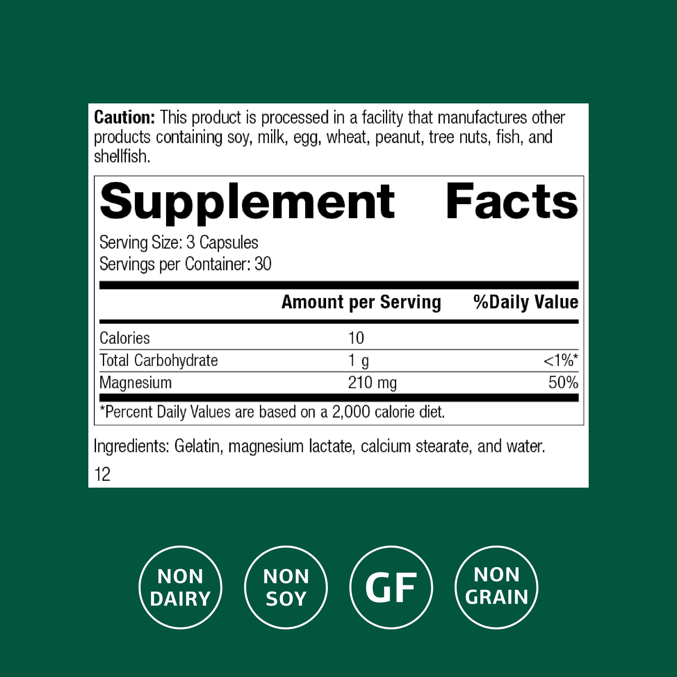 Bone health concept with magnesium lactate