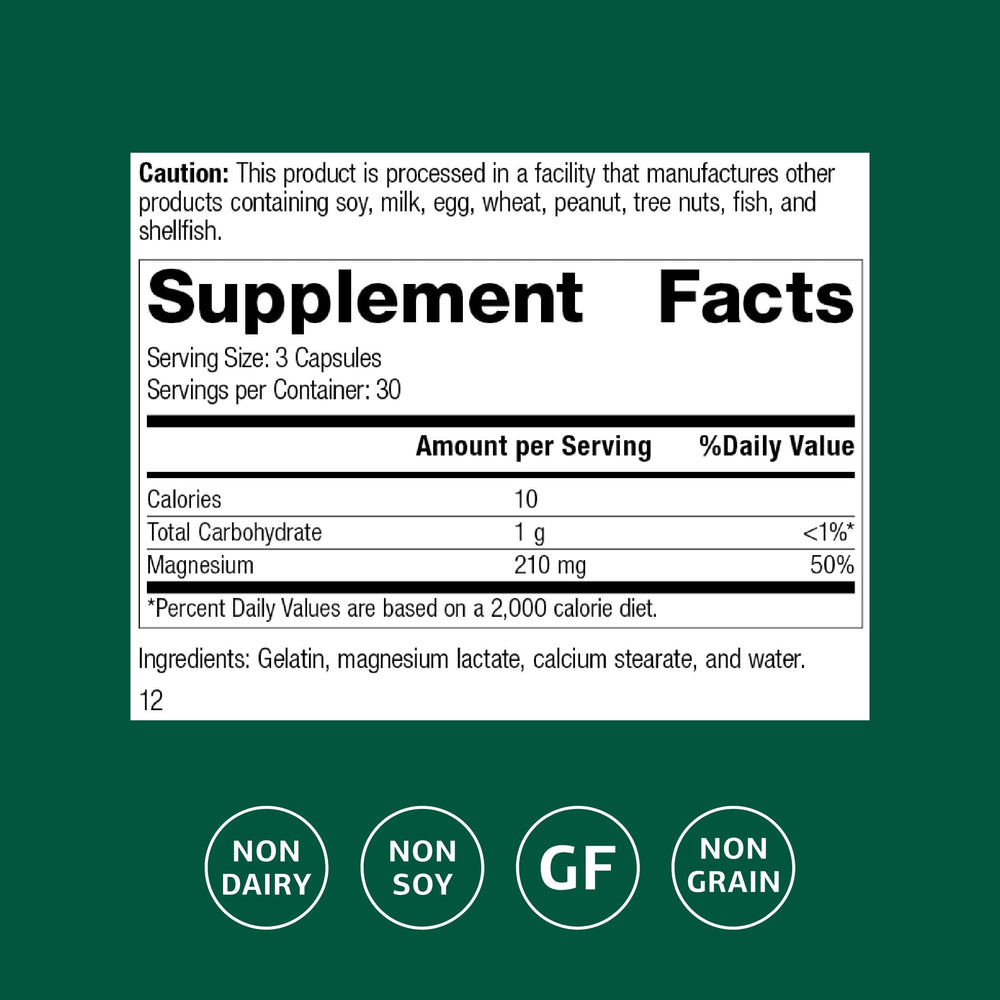 Bone health concept with magnesium lactate
