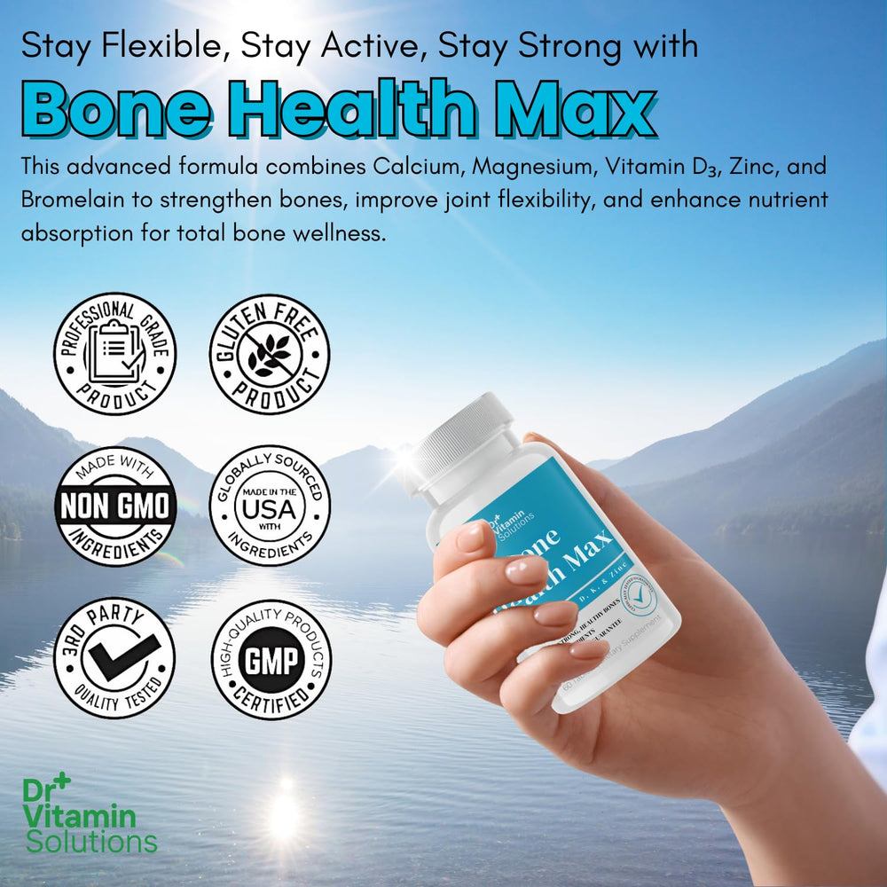 Product packaging and tablet display for Bone Health Max