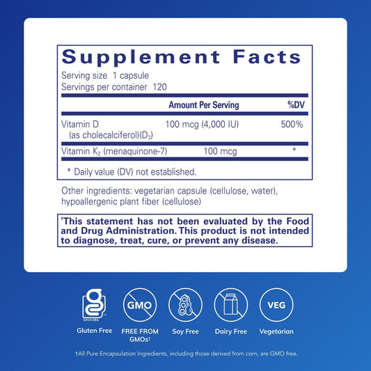 Graphic showing bone health support from Vitamin D3 & K2