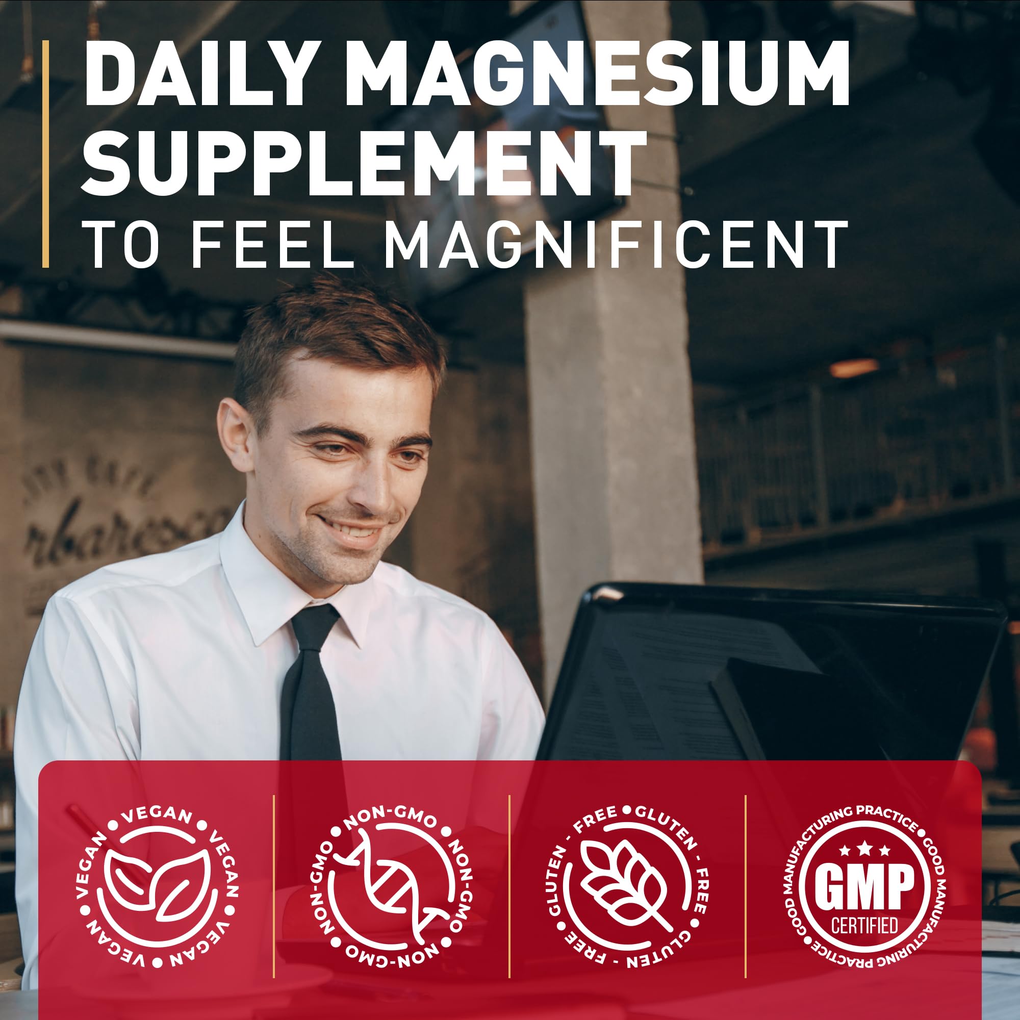 Graphic illustrating bones, muscles, and brain support from magnesium gummies.