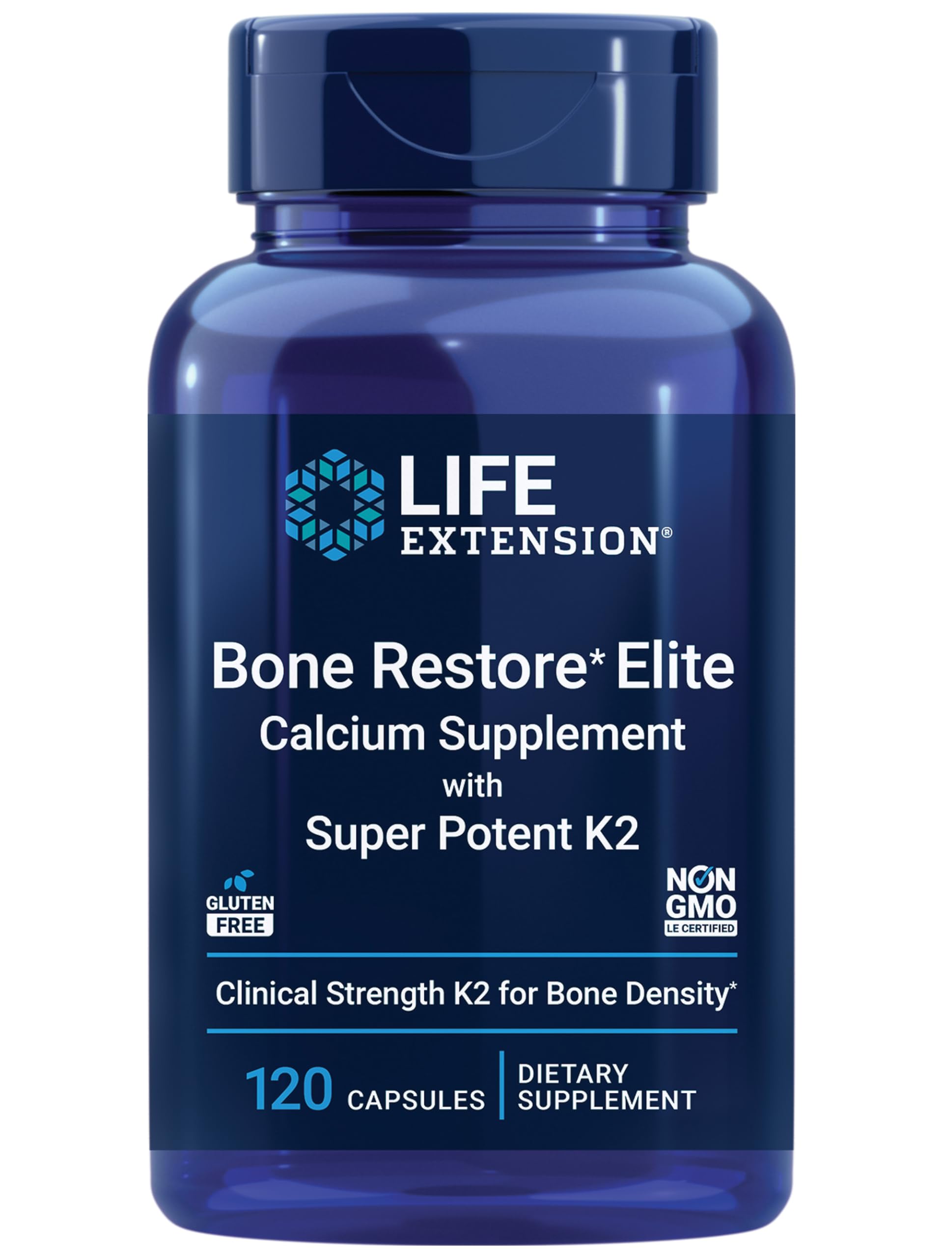 Life Extension Bone Restore Elite bottle on white background