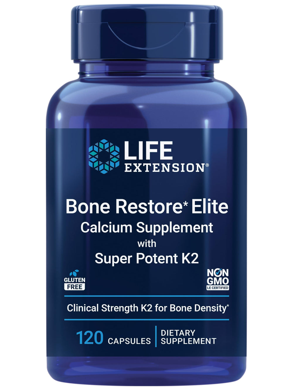 Life Extension Bone Restore Elite bottle on white background