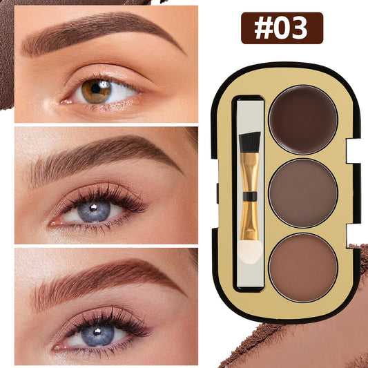 Boobeen eyebrow powder texture close-up shows smooth color.