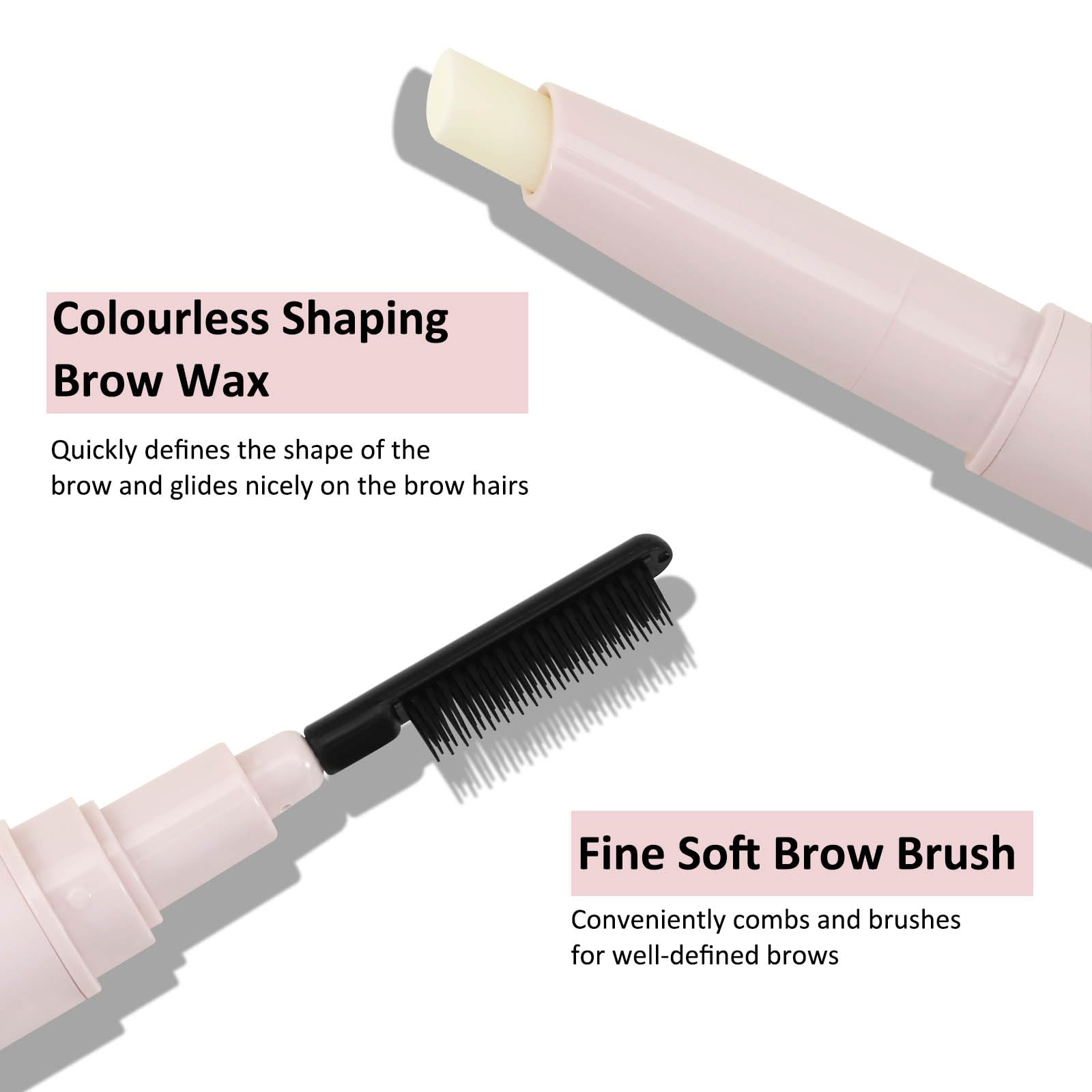 Boobeen Brow Wax clear formula for a non-sticky, natural finish.