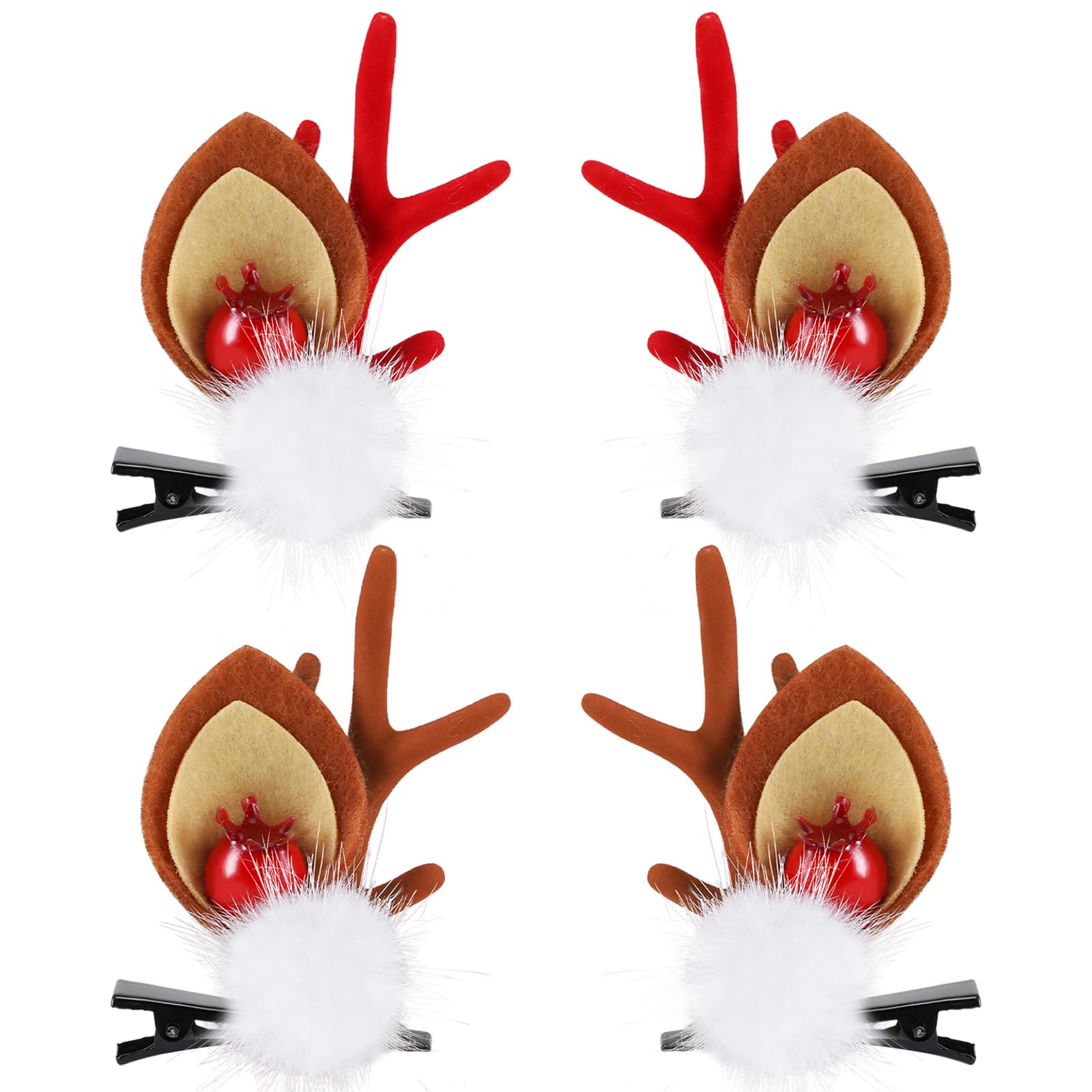Boobeen Christmas hair clip with antlers and ears adds festive flair for parties