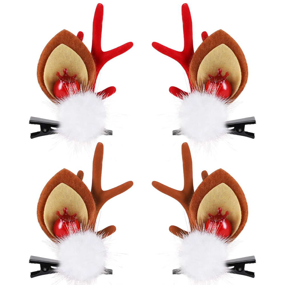 Boobeen Christmas hair clip with antlers and ears adds festive flair for parties