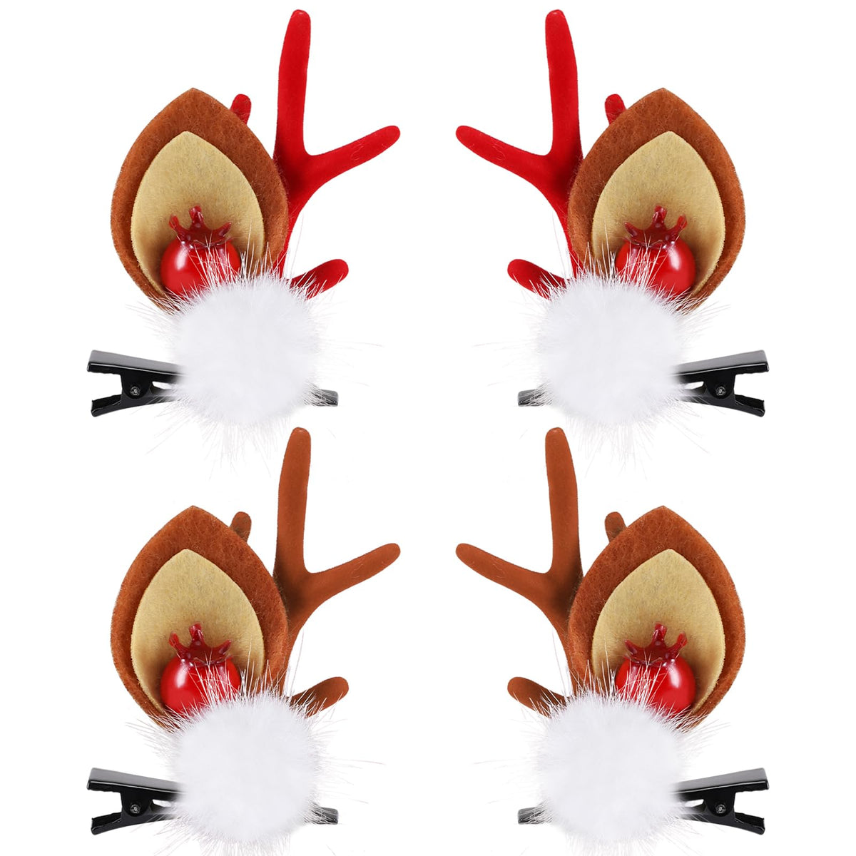 Boobeen Christmas hair clip with antlers and ears adds festive flair for parties