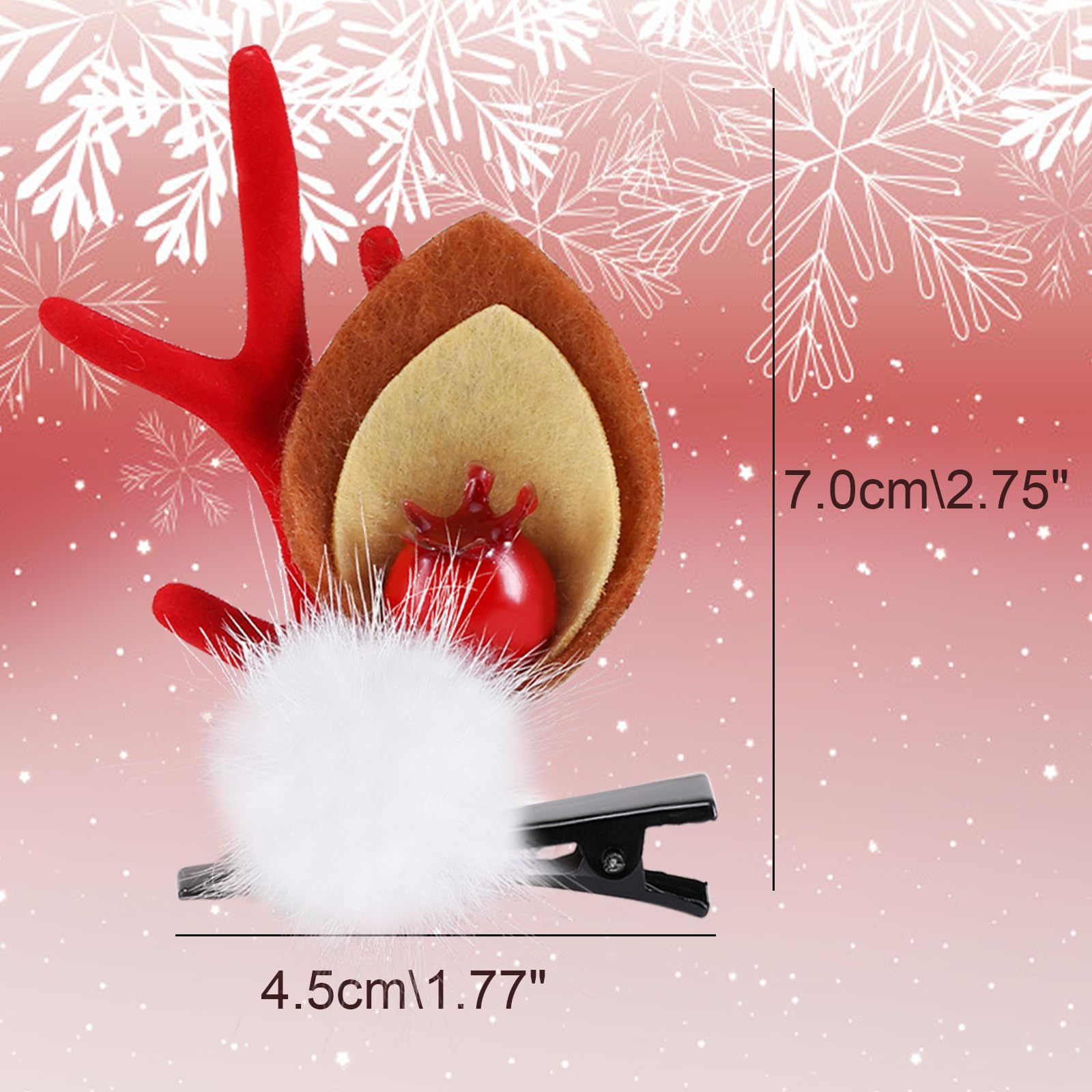 Boobeen reindeer clip is lightweight and comfortable for all-day wear