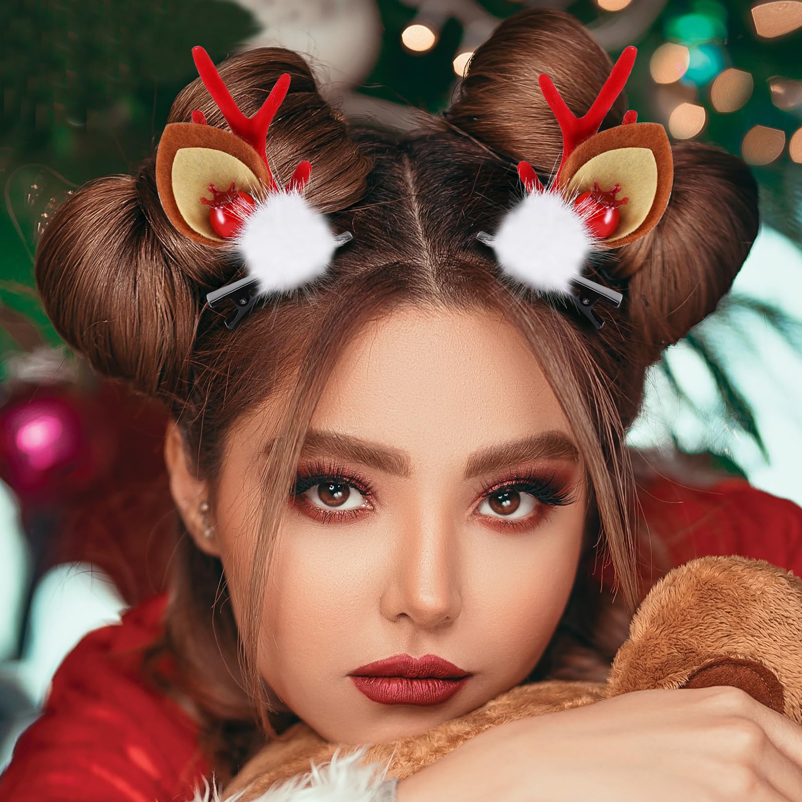 Boobeen antler headwear clip helps create a festive atmosphere