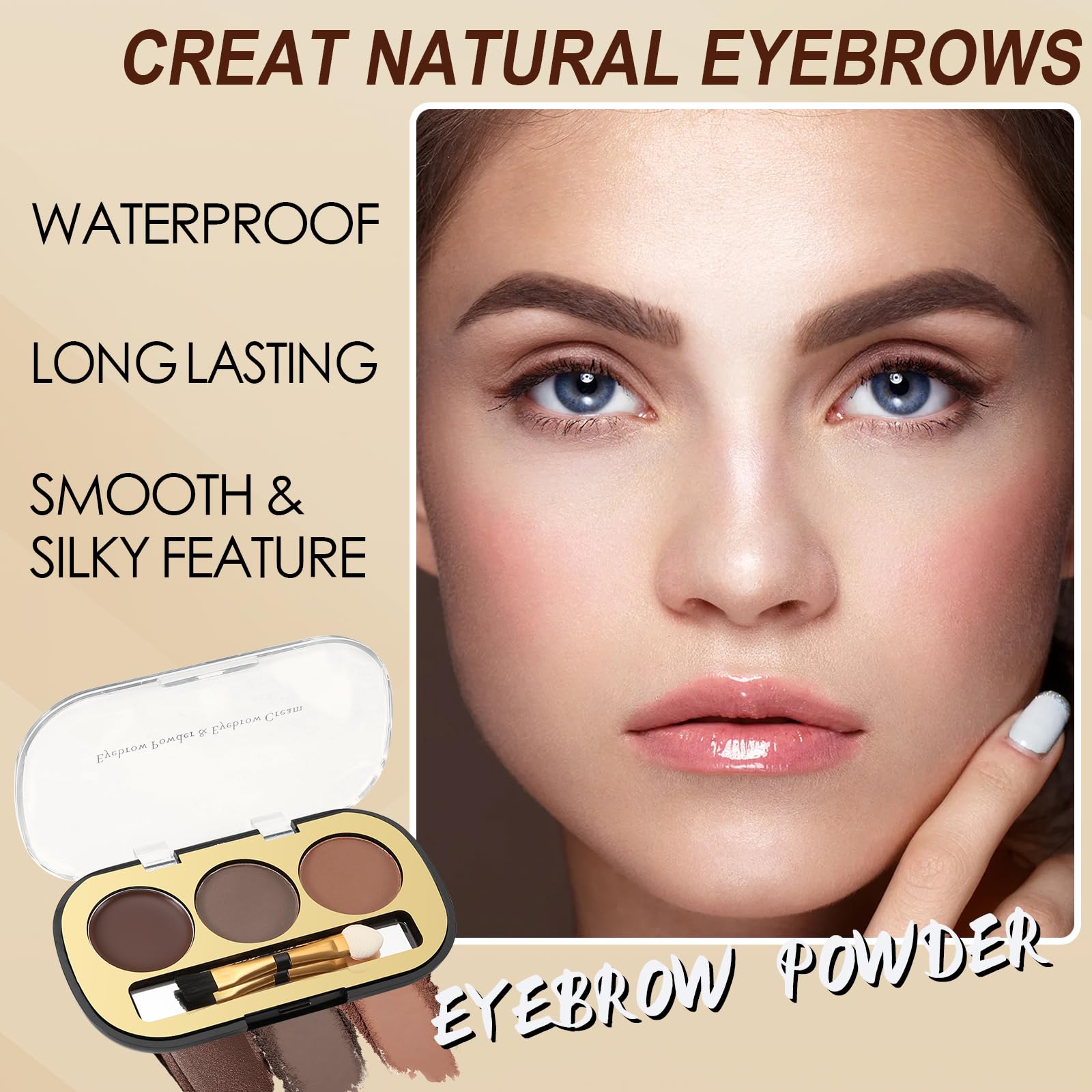 Boobeen waterproof, long-lasting formula keeps brows in place all day.