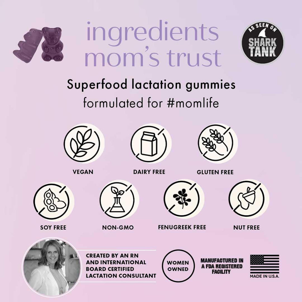 Boobie Bears Lactation Gummies product display