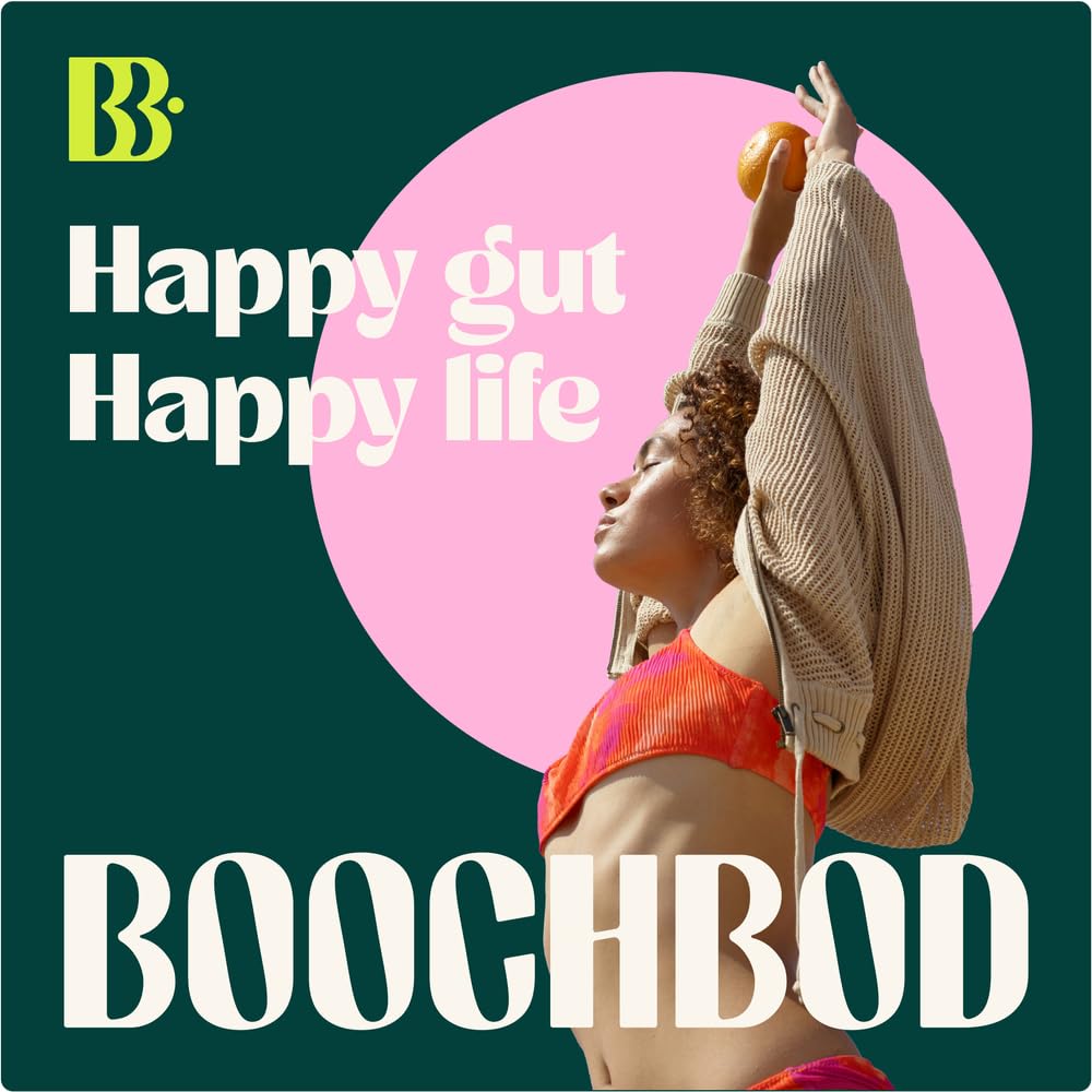 BoochBod Probiotic gummies benefits infographic for gut health support