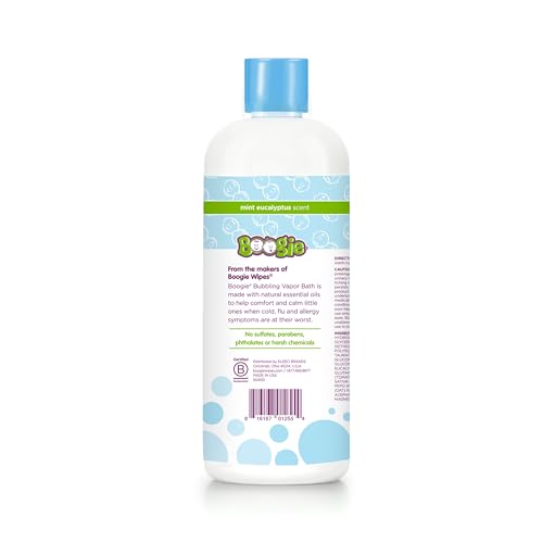 Boogie Kids Bubble Bath bottle label close-up