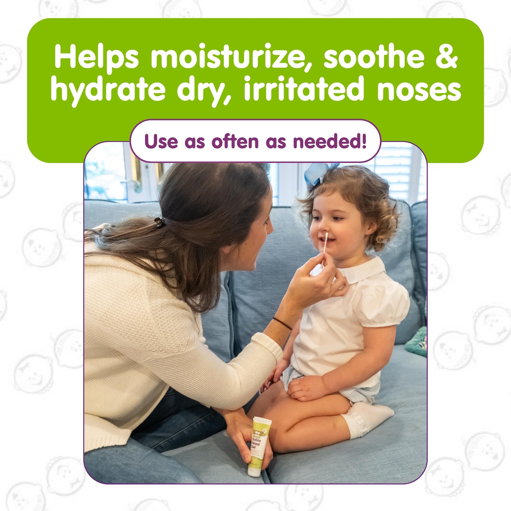 Boogie Saline Nasal Gel with aloe shows soothing botanical care for nasal irritation.
