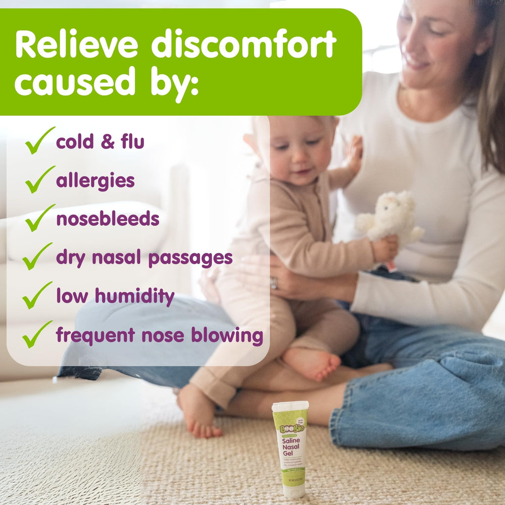 Application scene demonstrates gentle, easy-to-use drops for nasal comfort.