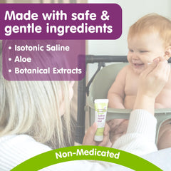 Ingredients reveal aloe and botanical extracts supporting mild, hypoallergenic formula.