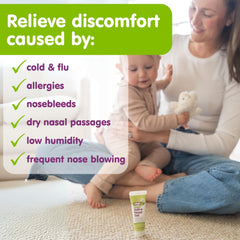 Boogie Saline Nasal Gel unscented label communicates fragrance-free comfort.