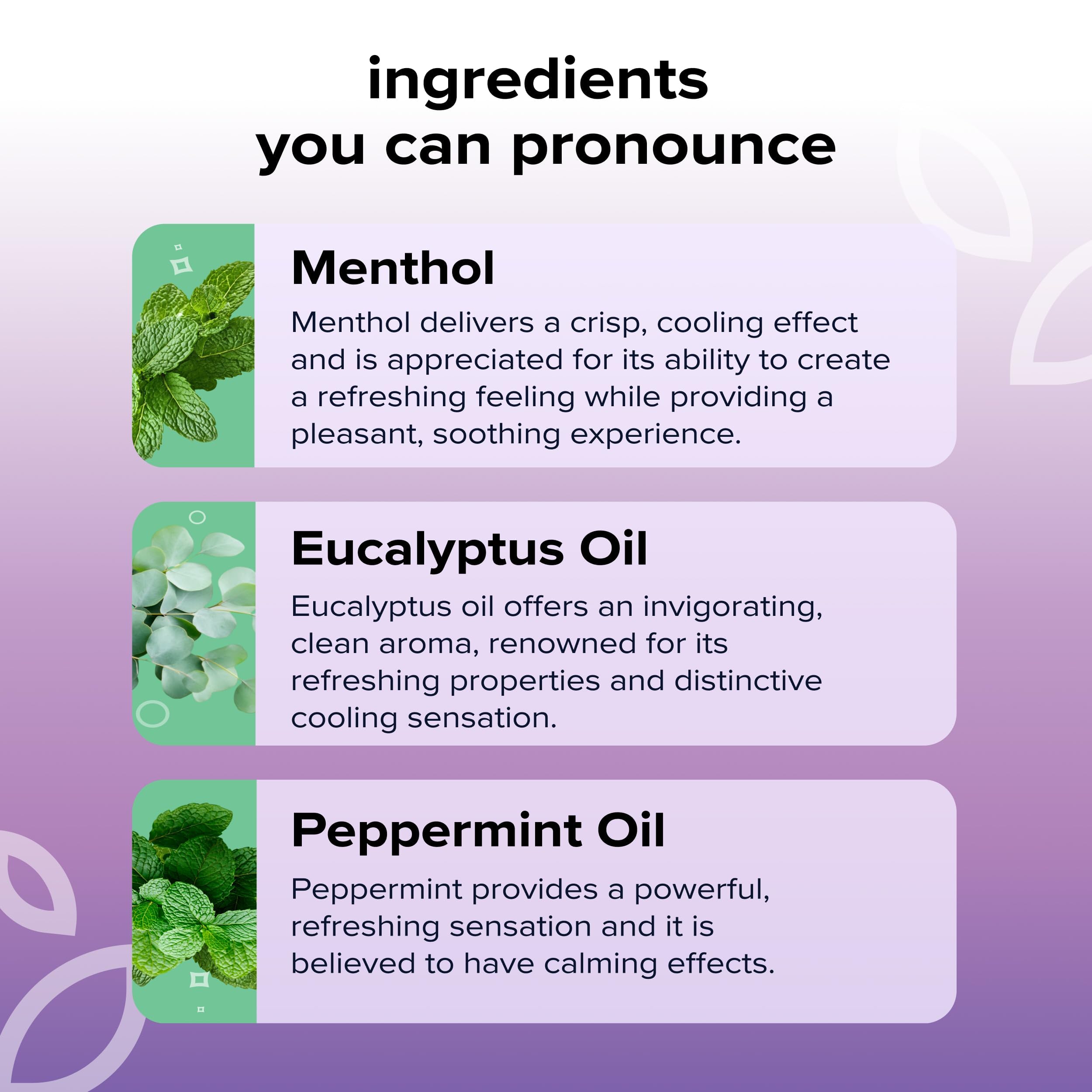 BoomBoom menthol essential oils blend provides a cooling sensation during workouts.