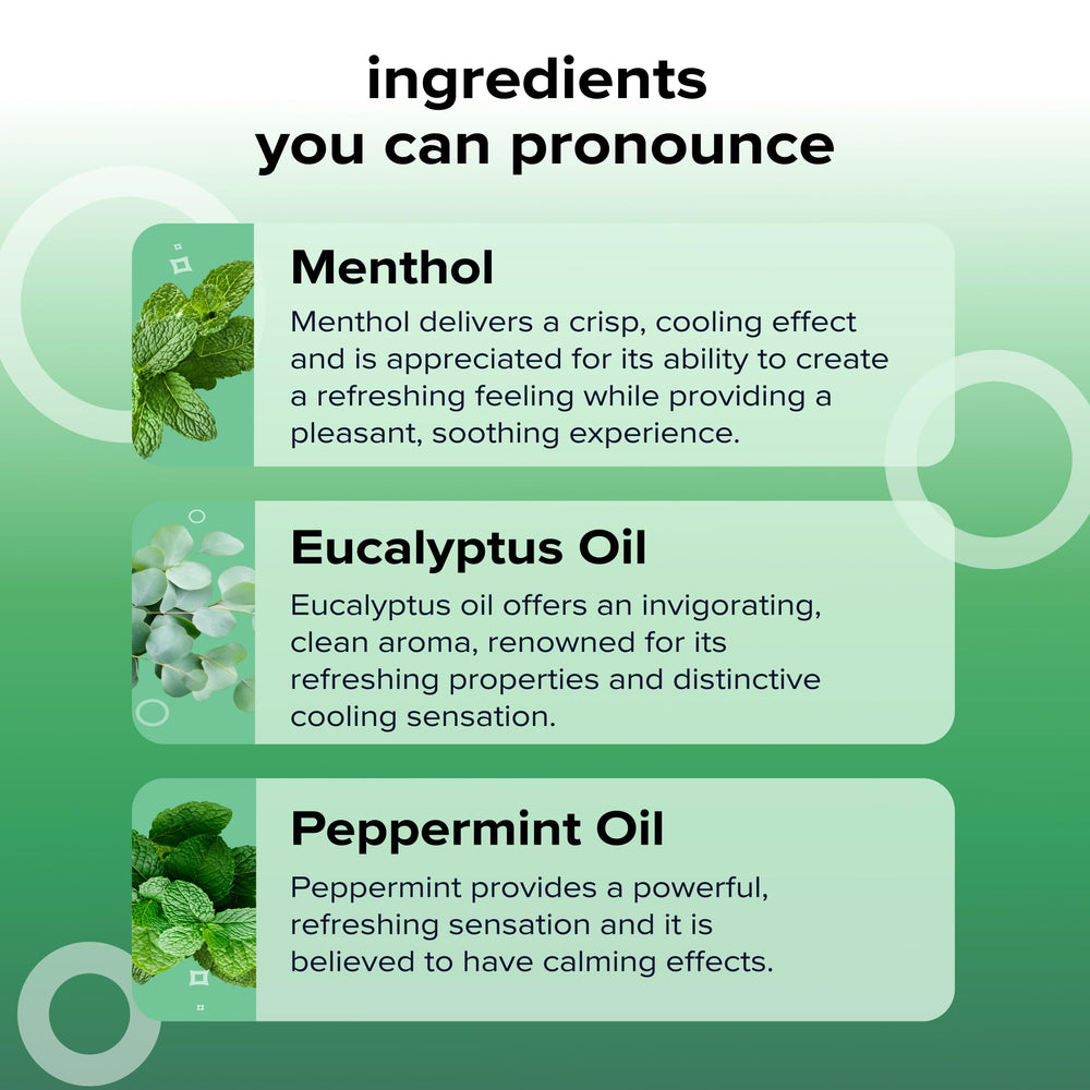 BoomBoom nasal stick spearmint menthol offers alertness and mood lift.