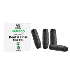 BOONBOO Charcoal Dental Floss Refill woven floss close-up