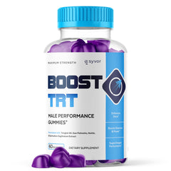 Boost TRT Gummies bottle with label for men