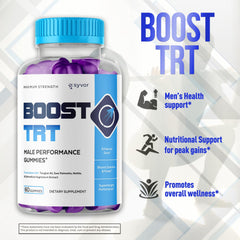 Boost TRT Gummies bottle on a white background