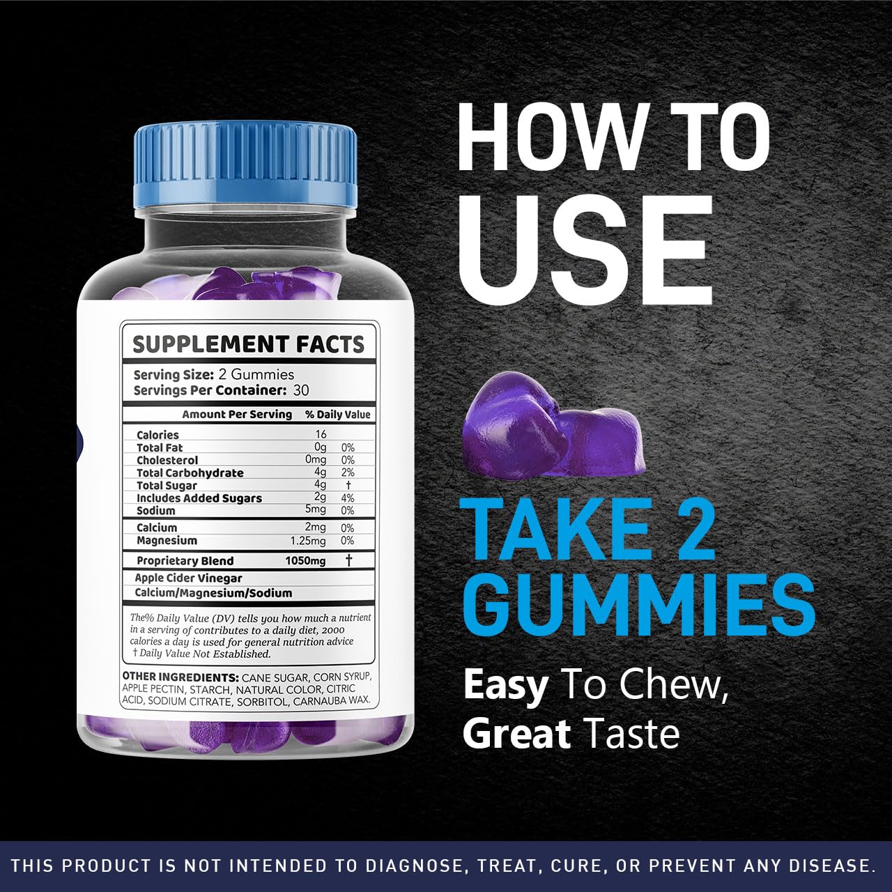 Boost TRT Max Gummies label highlighting ingredients