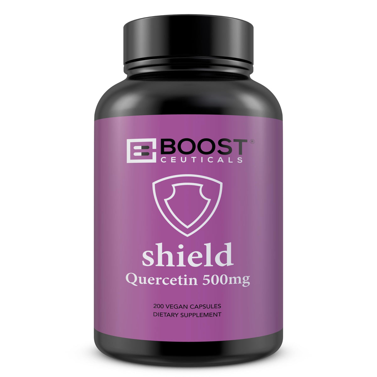 Bottle of BoostCeuticals Quercetin 200 500mg vegan capsules