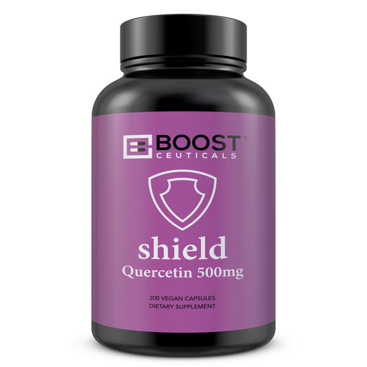 Bottle of BoostCeuticals Quercetin 200 500mg vegan capsules